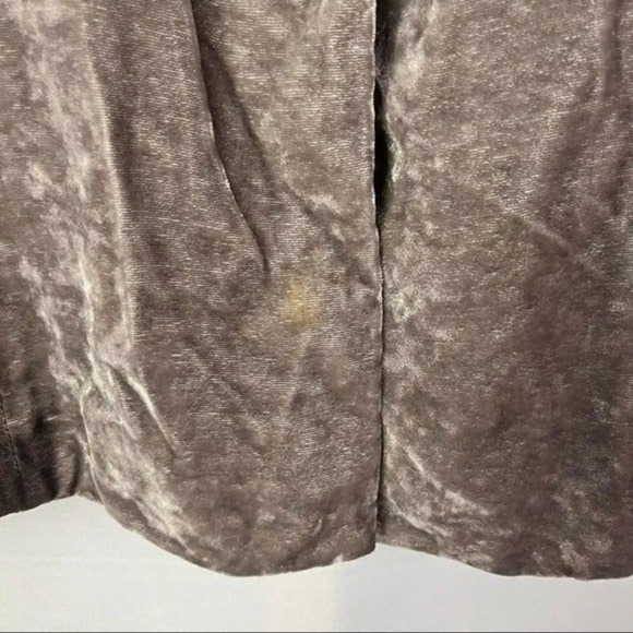 J. Jill Vintage Y2K Brown Crushed Velvet Floral Embroidered Blazer 10 - Picture 3 of 6